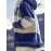 Ultra-Soft Color Block Fuzzy Hooded Coat - Stylish Winter Warm Outerwear with Full-Length Sleeves - Perfect for Casual Wear - Womens Clothing