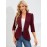 Women's casual coat with large collar puffed sleeves and ruffled hem