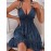 Solid Color Spaghetti Strap Ruffle Trim Pendulum Dress - Sexy Summer Party Wear with Shirred Waist, No Elasticity - Womens Polyester Clothing for Special Occasions