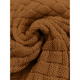 Cozy Chic Men's Waffle Pattern High Stretch Sweater - Soft, Breathable, and Lightweight Pullover for Fall and Winter - Chic Mature Casual Wear for Everyday