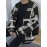 Mens Stylish Stripe Knit Cardigan - Comfortable Long Sleeve V Neck Top for Versatile Outdoor Wear - All-Season Fashionable Style