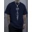 Plus Size Mens Geometric Pattern Crew Neck Short Sleeve T-Shirt - Soft Slight Stretch Polyester Fabric, Casual and Trendy Summer Top for Daily and Sports Wear - Machine Washable, Regular Fit, Knit Fabric, No Sheer